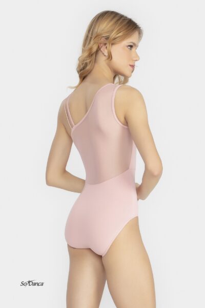Asymmetrical Mesh Accent Leotard - Tassia - Image 6
