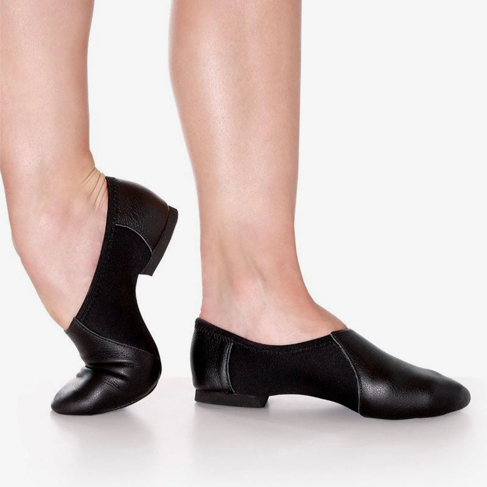Adult Rubber Sole Jazz Shoe - Jesse (Black)