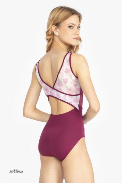 Floral Mesh Bodice Leotard – Mercedes - Image 3