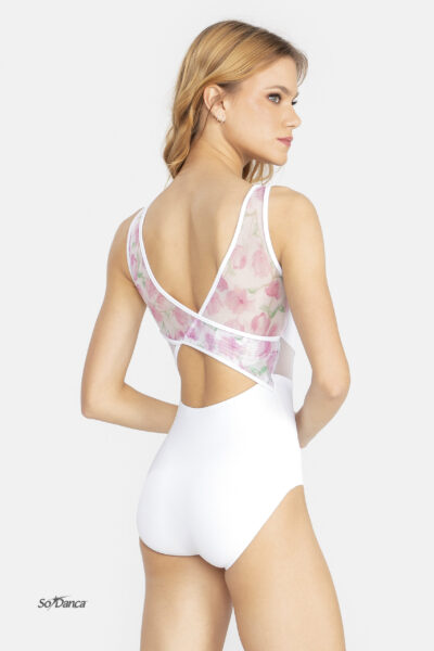 Floral Mesh Bodice Leotard – Mercedes - Image 7