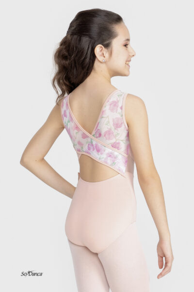 Floral Mesh Bodice Leotard – Mechi - Image 2
