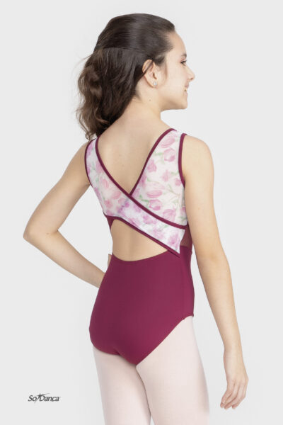 Floral Mesh Bodice Leotard – Mechi - Image 6