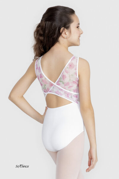 Floral Mesh Bodice Leotard – Mechi - Image 8