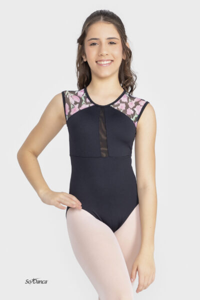 Cap Sleeve Floral Mesh Leotard – Joana - Image 5