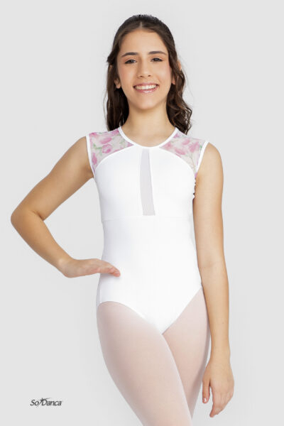 Cap Sleeve Floral Mesh Leotard – Joana - Image 7