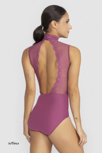 High-Neck Lace Back Leotard- Marisa - Image 5
