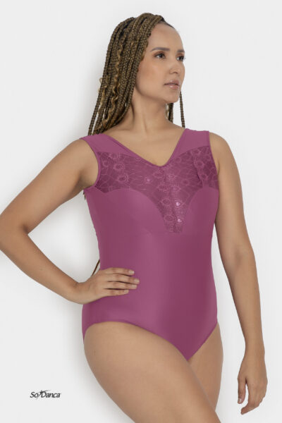 Luxe Lace-Detail Leotard- Amelia