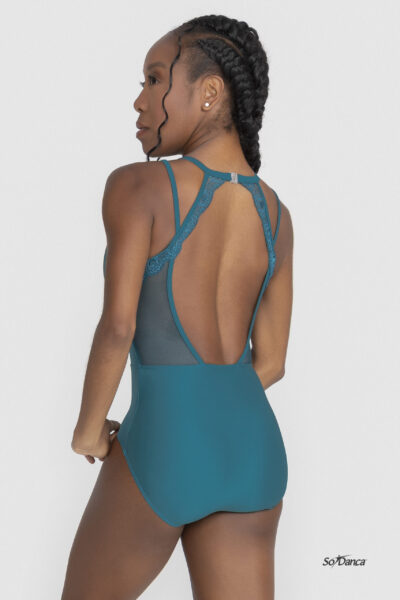 Elegant Lace Back-Detail Leotard- Cindy