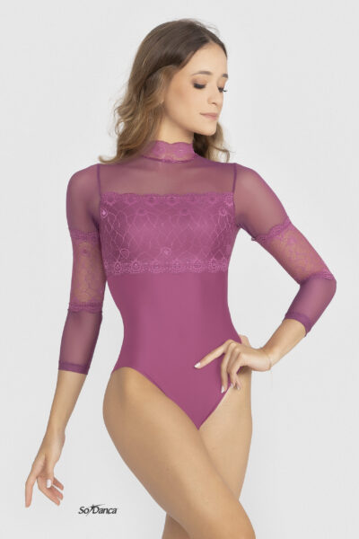 Long-Sleeved Lace Detailed Leotard – Luciane - Image 4