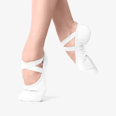 Adult Stretch Canvas Split Sole Ballet Slipper - Bliss - Sand - Image 4