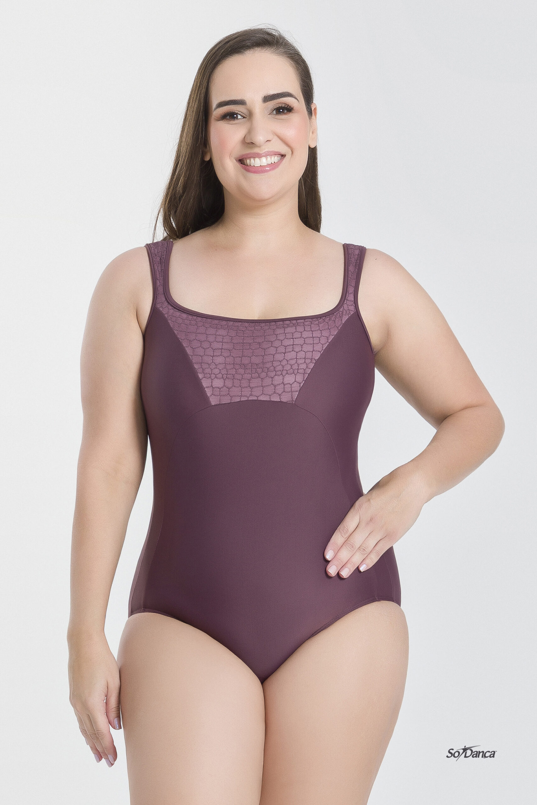 Two-Tone Halter Leotard- Michaelina (Curvy) - Image 5