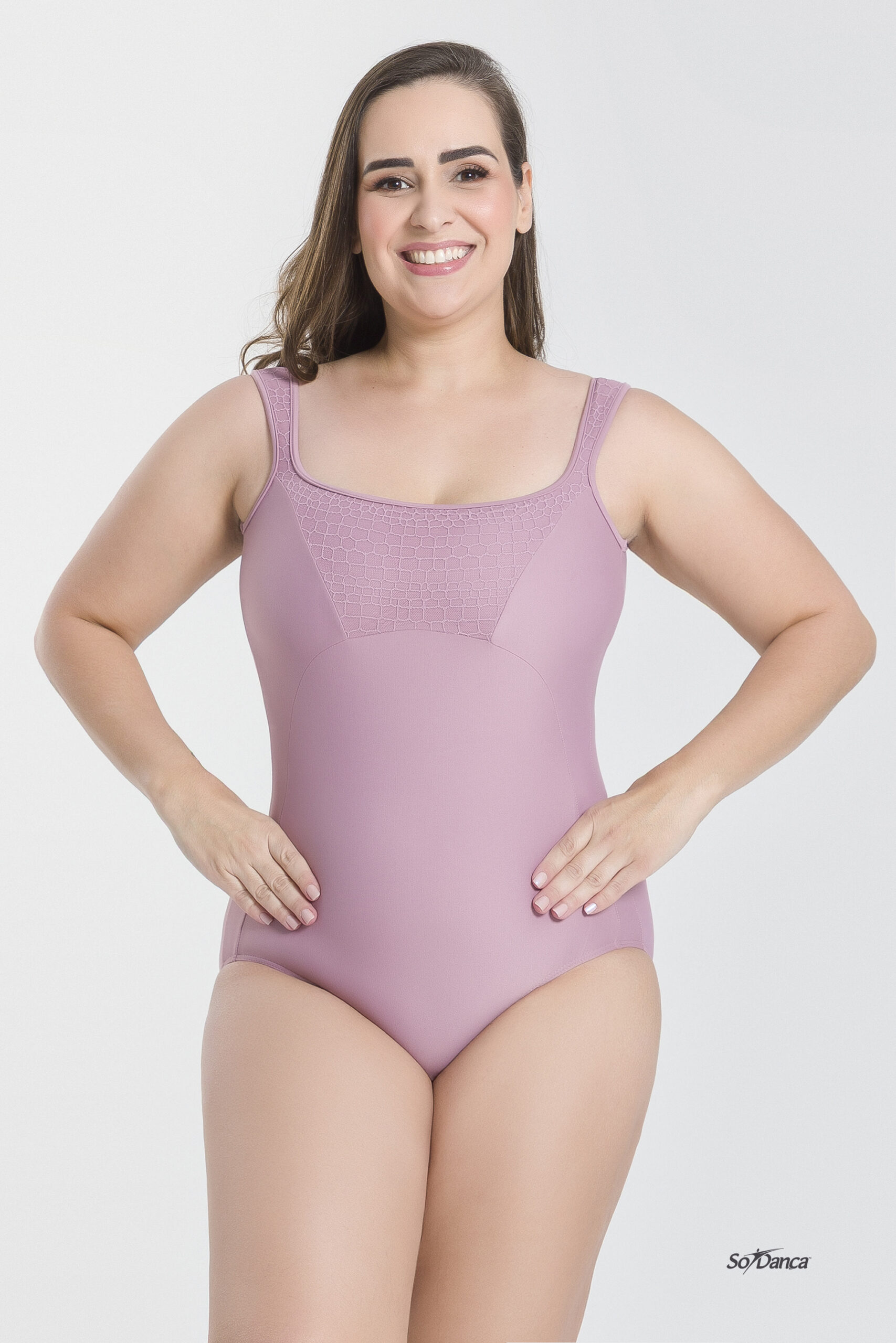 Two-Tone Halter Leotard- Michaelina (Curvy)
