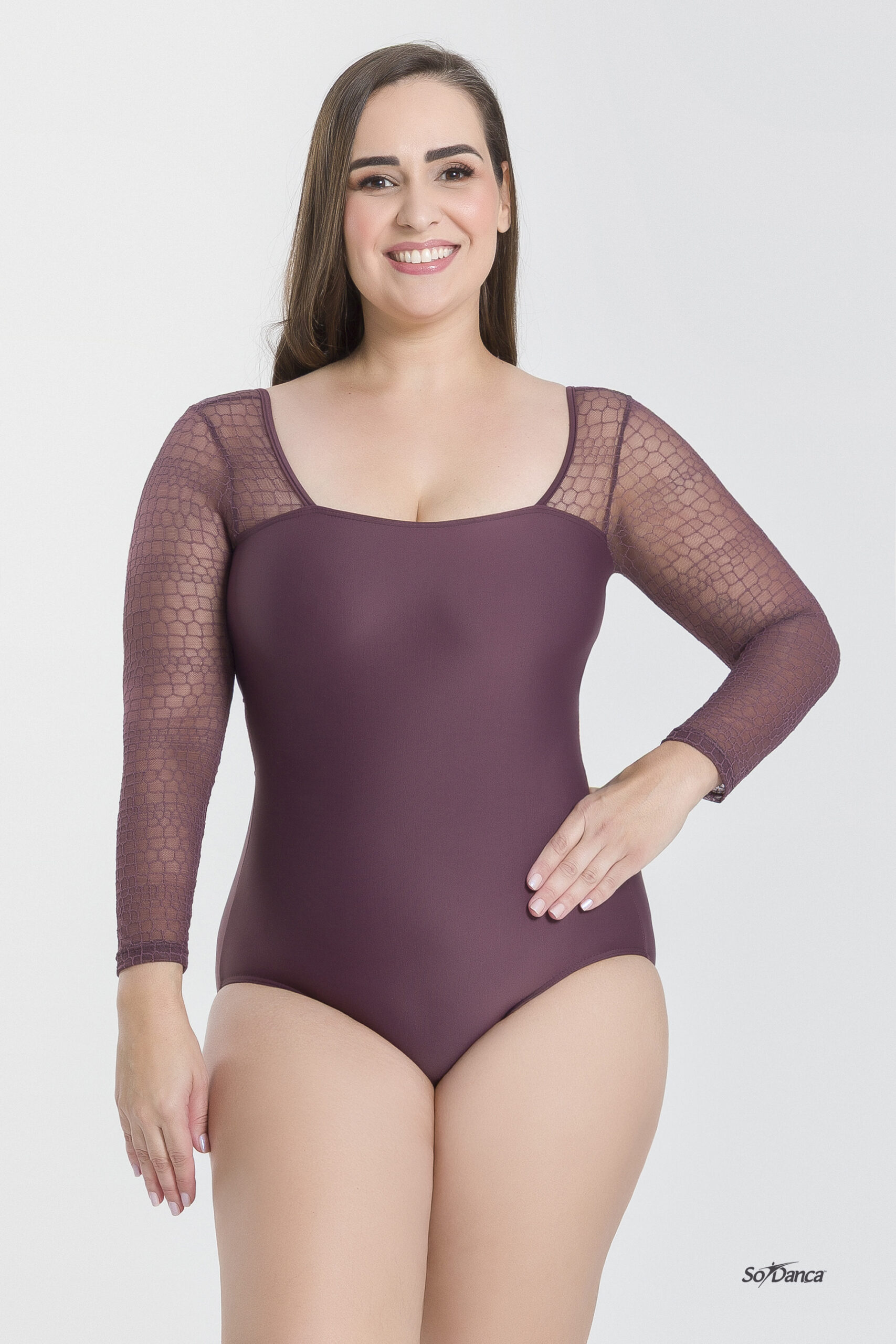 Open Back Scoop Neck Leotard - Aurina (Curvy) - Image 4