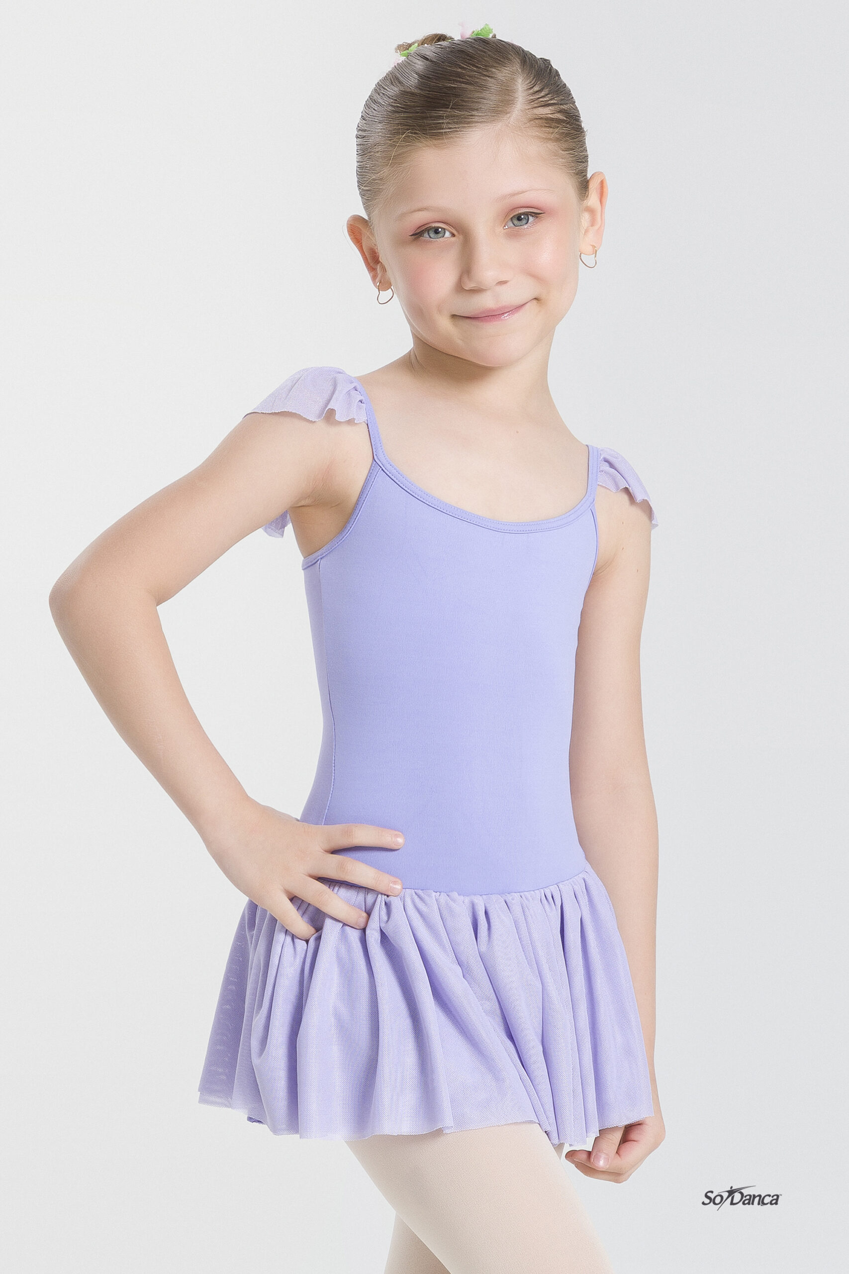 Flutter Sleeve Skirted Leotard- Nala