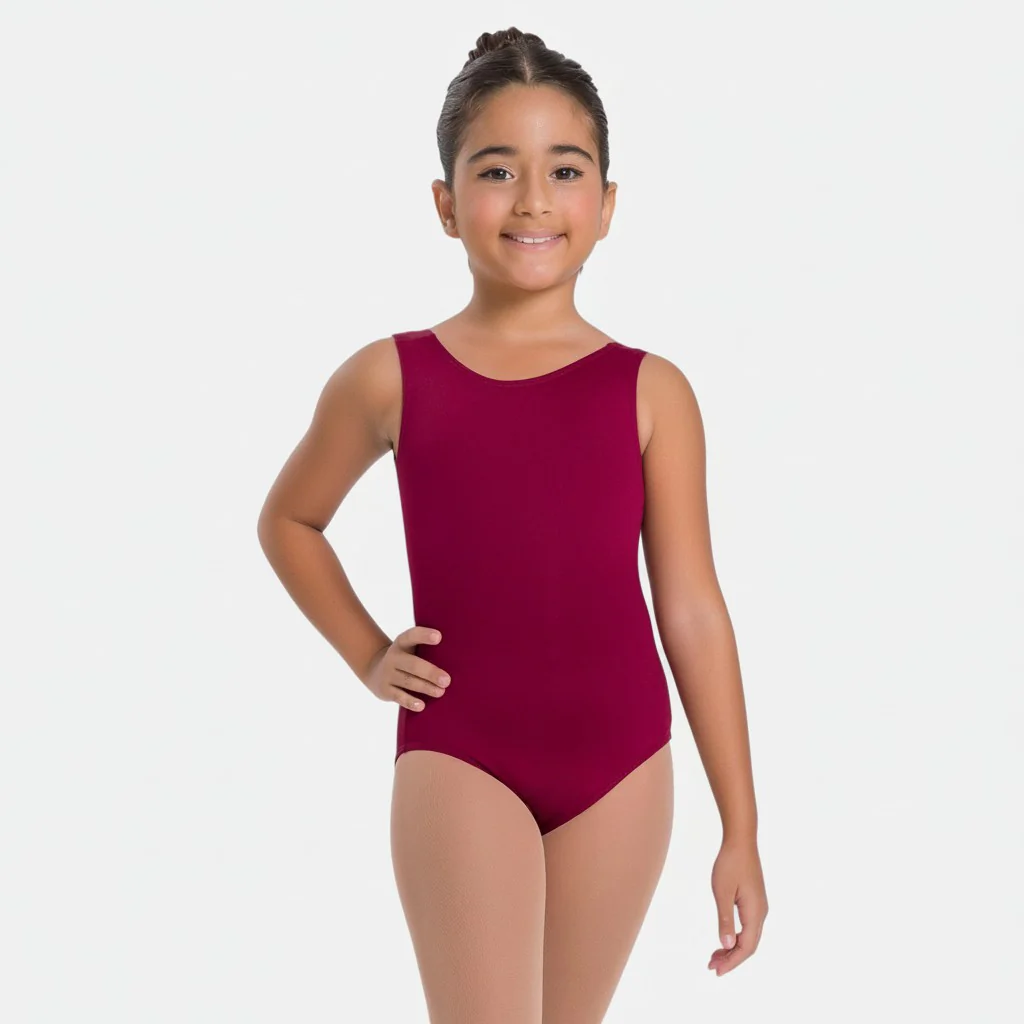 Child Tank Boat Neck Leotard with Low Back - Kirsty - Image 20