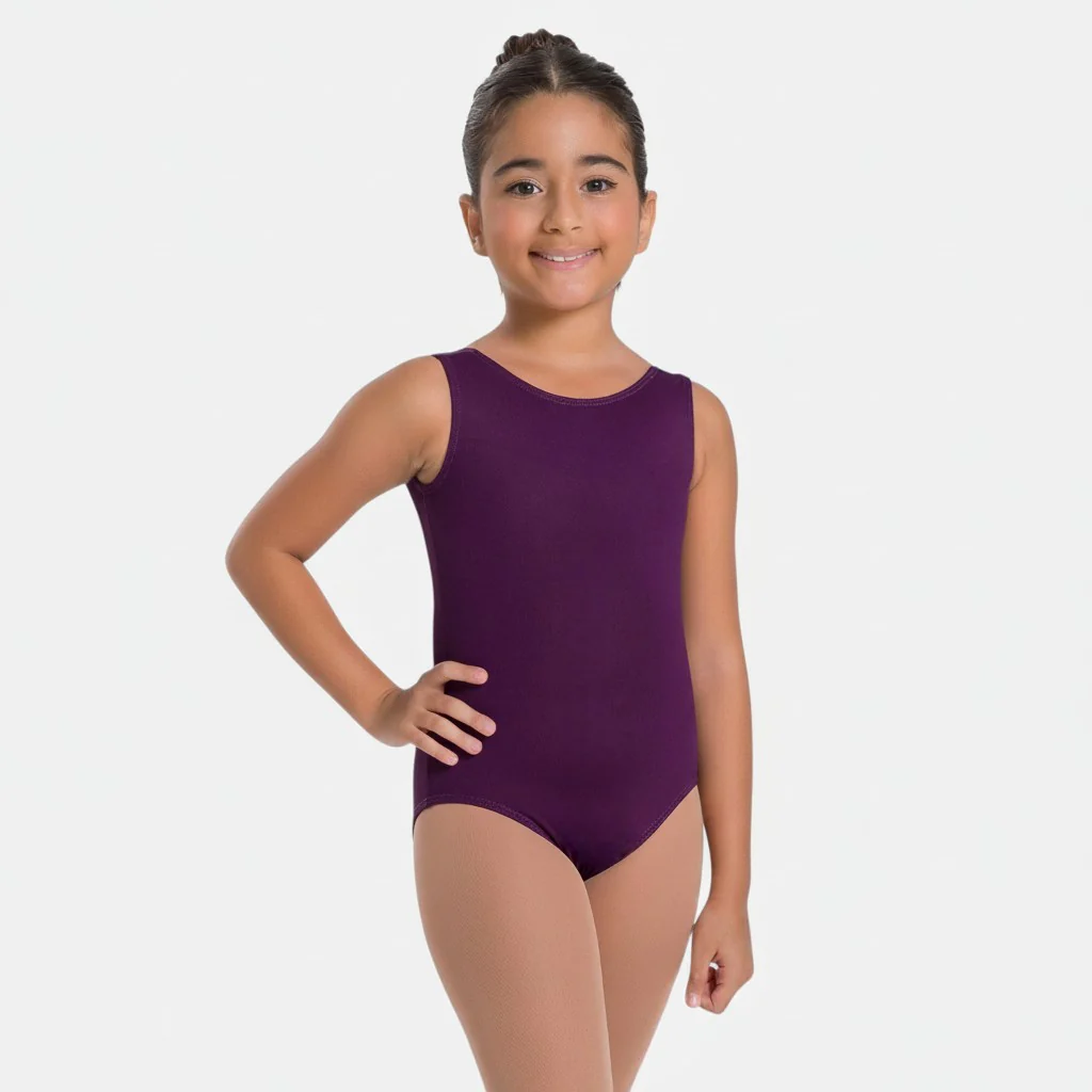 Child Tank Boat Neck Leotard with Low Back - Kirsty - Image 22