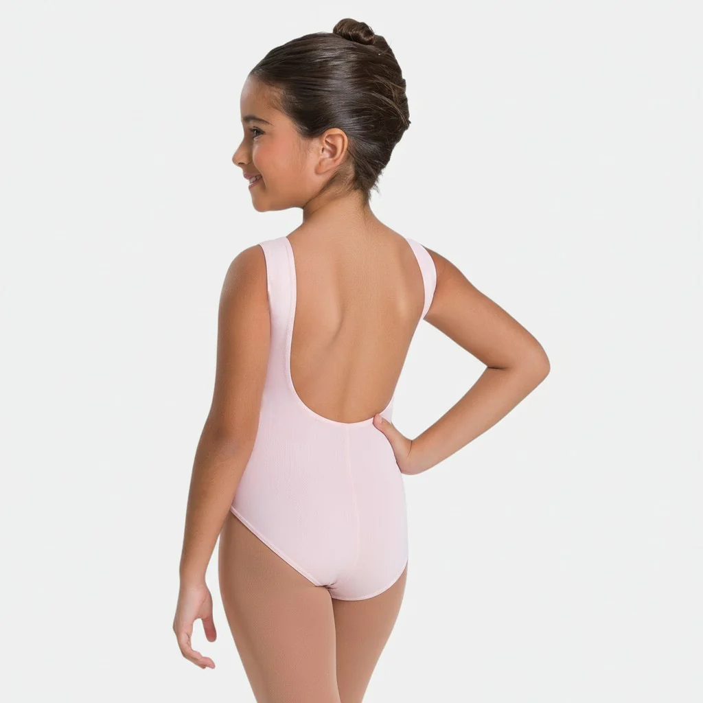 Child Tank Boat Neck Leotard with Low Back - Kirsty - Image 13