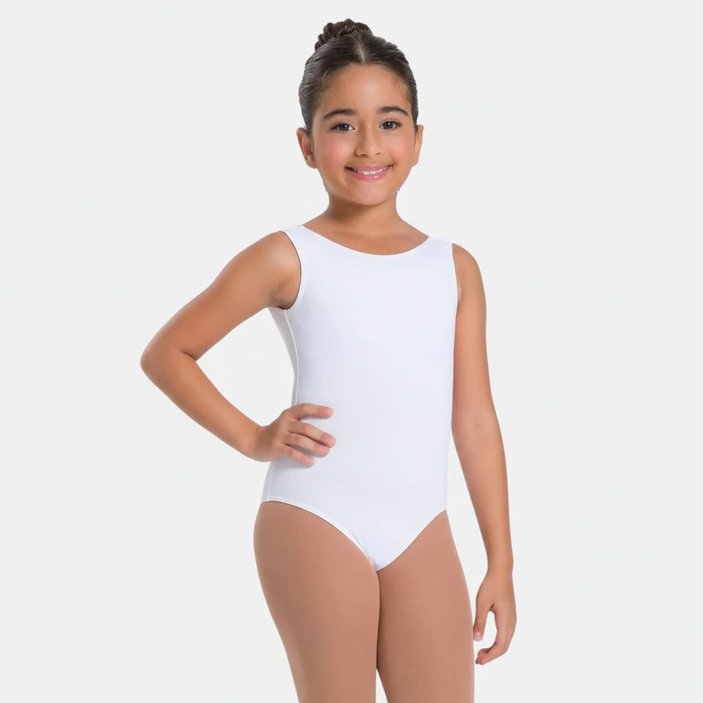Child Tank Boat Neck Leotard with Low Back - Kirsty - Image 6
