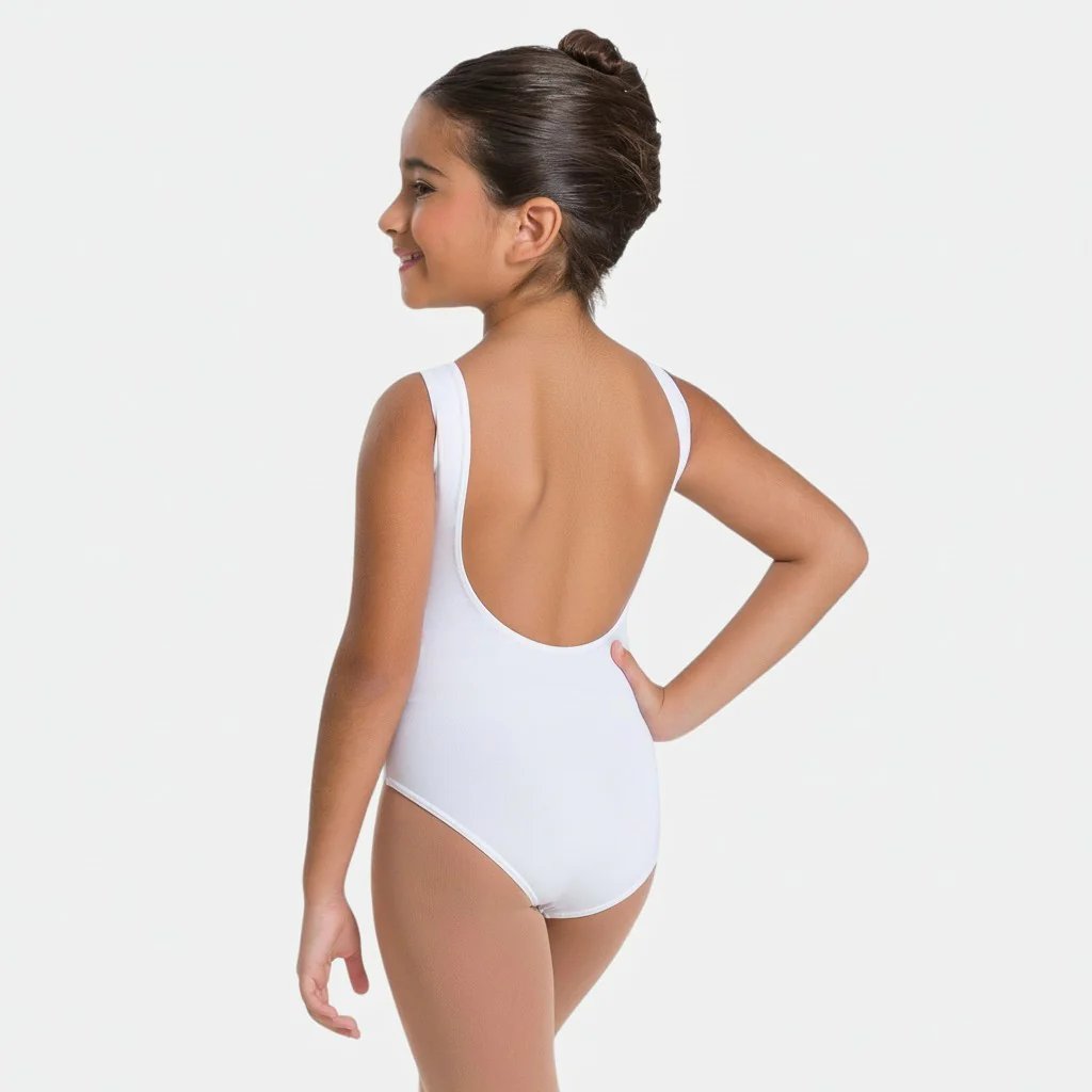 Child Tank Boat Neck Leotard with Low Back - Kirsty - Image 5