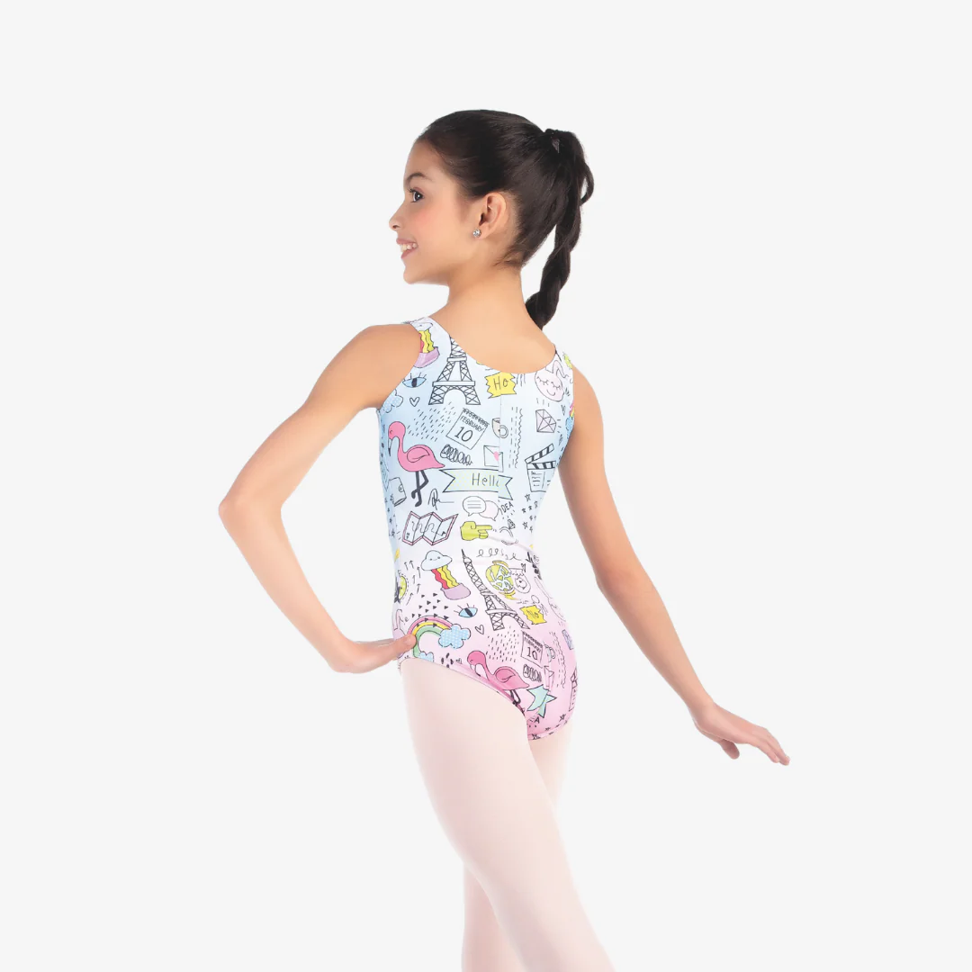 Girls Tank Leotard - Swizzle - Image 2