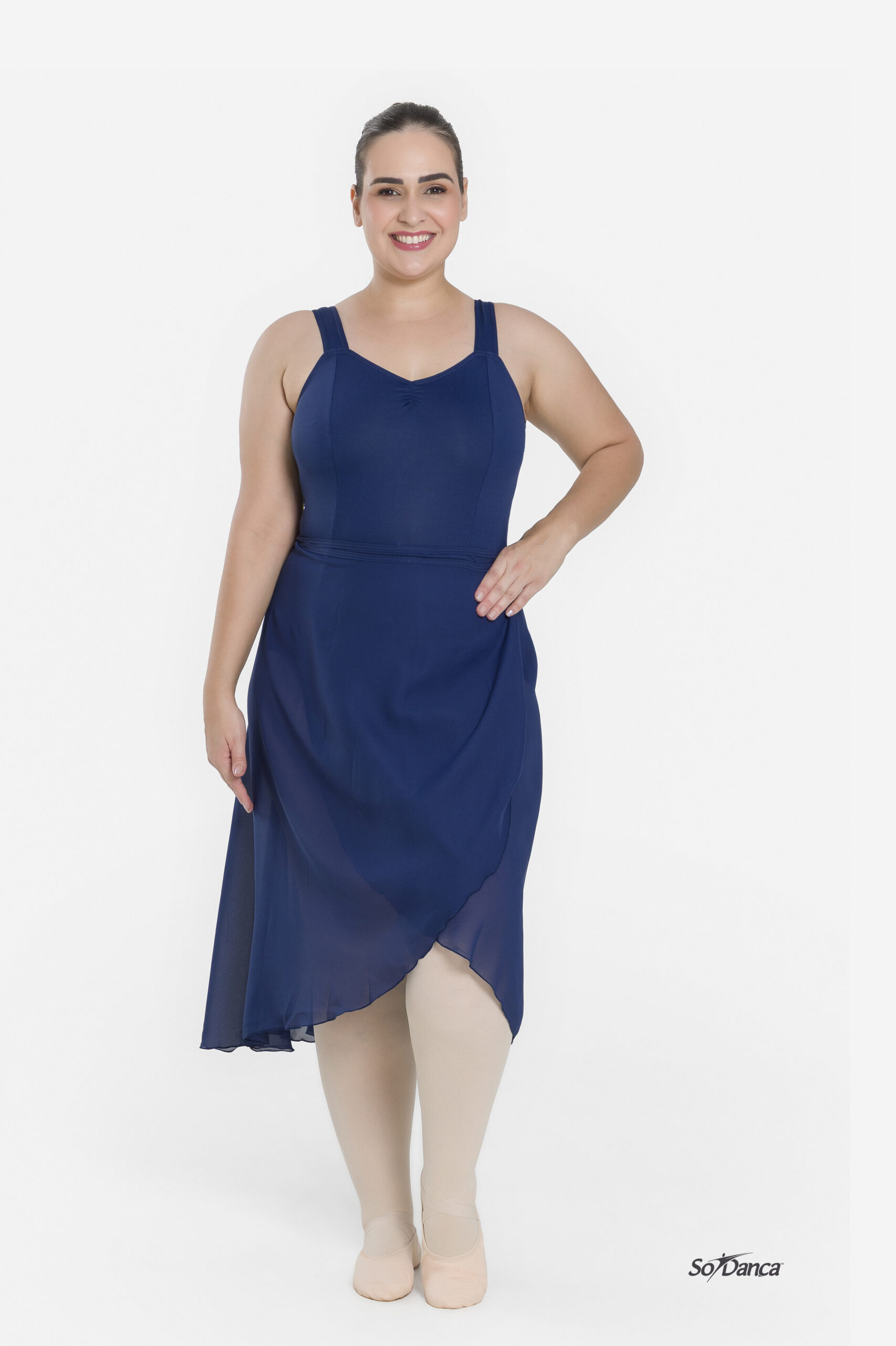 Curvy Mock Wrap Pull On Crepe Skirt- Cordelia - Image 2
