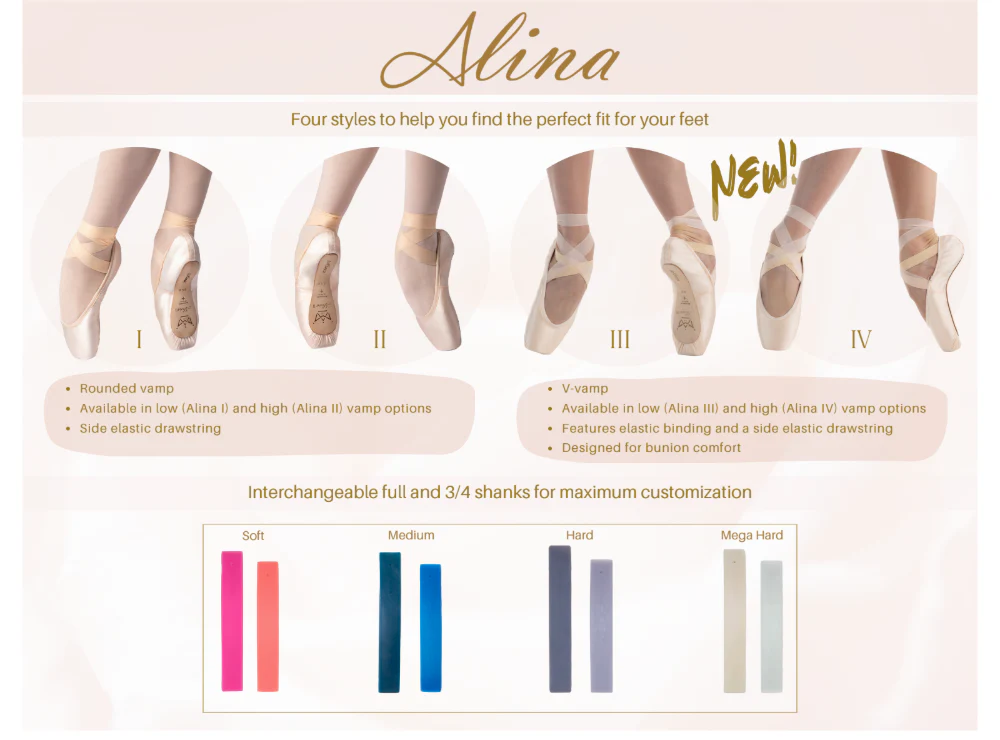 Alina Pointe Shoe Shanks