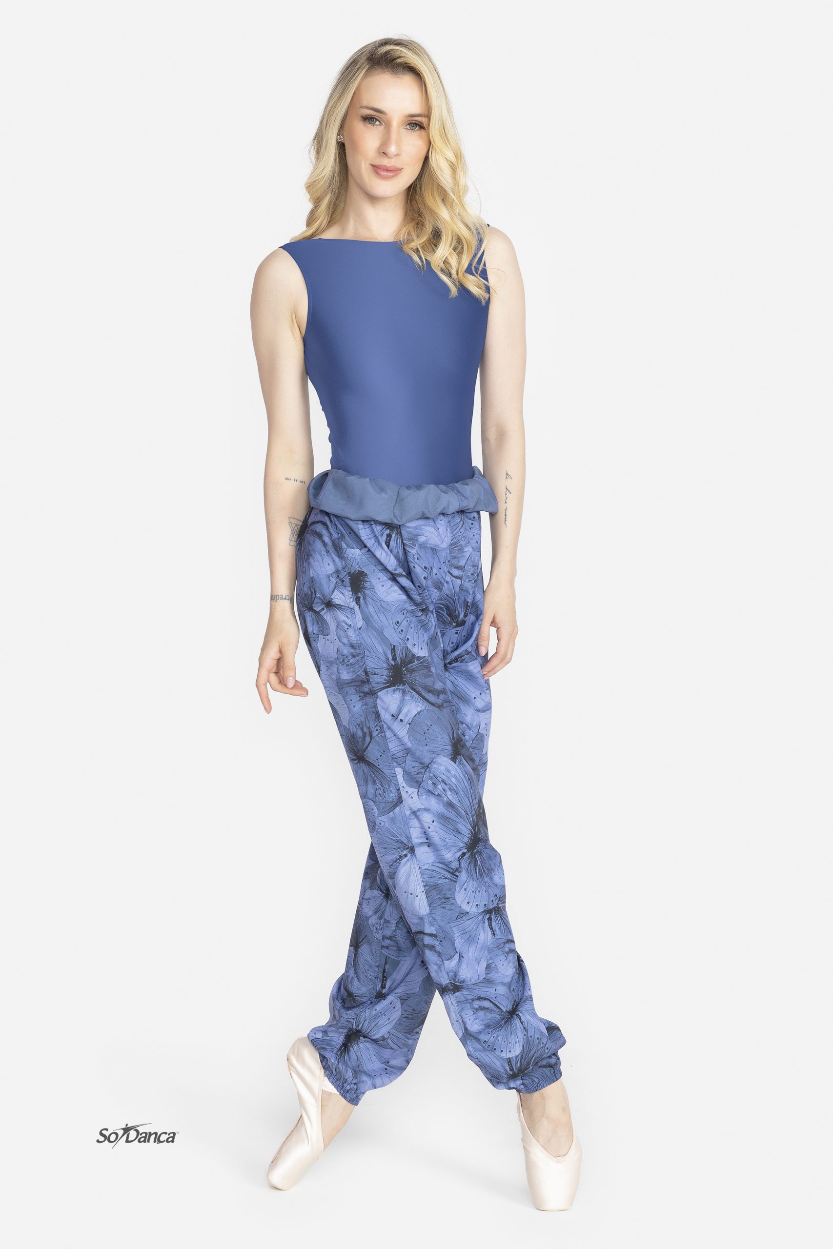 Reversible Floral Warm-Up Pants - Dream - Image 2